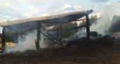 Пилорама загорелась рано утром в деревне Щегольное