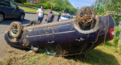 Пьяный водитель в Дзержинске перевернул авто на ровном месте