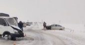 В Большом Болдино на заснеженной дороге столкнулись ГАЗель и "Лада" 