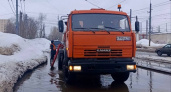 В Нижнем Новгороде запустили откачку воды с улиц после оттепели