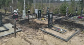 Подростки устроили пожар на кладбище в Нижнем Новгороде