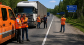 Грузовик MAN на скорости протаранил служебную машину «Автодора»