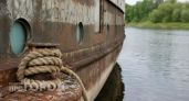 Теплоход с грузом пшеницы сел на мель на Волге около Городца