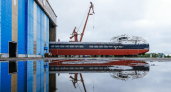 Сухогруз для перевозки угля, металла и леса спустили на воду в Нижнем Новгороде