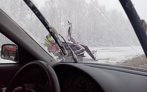 Жуткая авария произошла на трассе в Лысковском районе: четверо пострадавших (ФОТО)