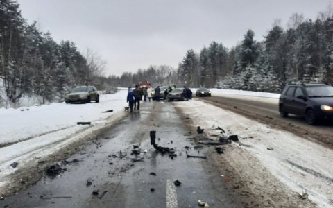 Женщина и шестилетний ребенок пострадали в массовой аварии на Федосеенко в Нижнем Новгороде