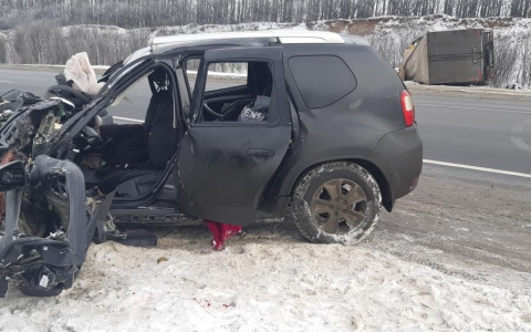 Пожилая пара погибла в лобовом ДТП на трассе в Лысковском районе