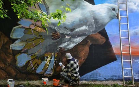 Новый арт-объект «Голубь мира» появился в центре Нижнем Новгороде (ФОТО)
