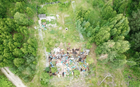 Свалку с ядовитыми отходами нашли в лесу в Володарском районе