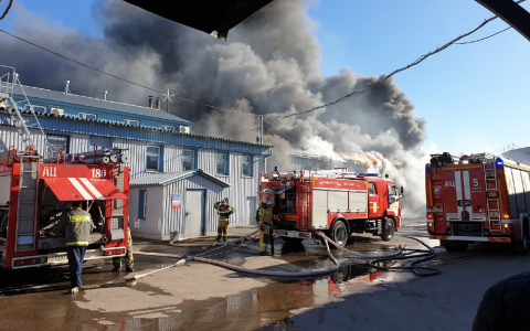 В Нижнем Новгороде загорелся склад лакокрасочных материалов (фото)