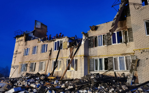 Фото и видео с места взыва бытового газа в Дальнеконстантиновском районе