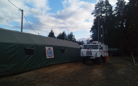 Работы по ликвидации очагов пожара в Первомайске ведутся круглосуточно