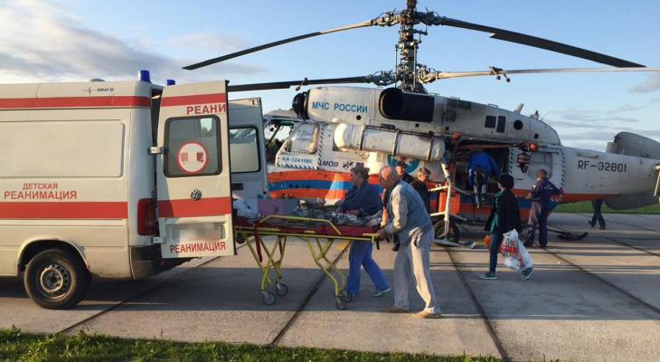 8 детей были эвакуированы на вертолетах в больницы Нижегородской области