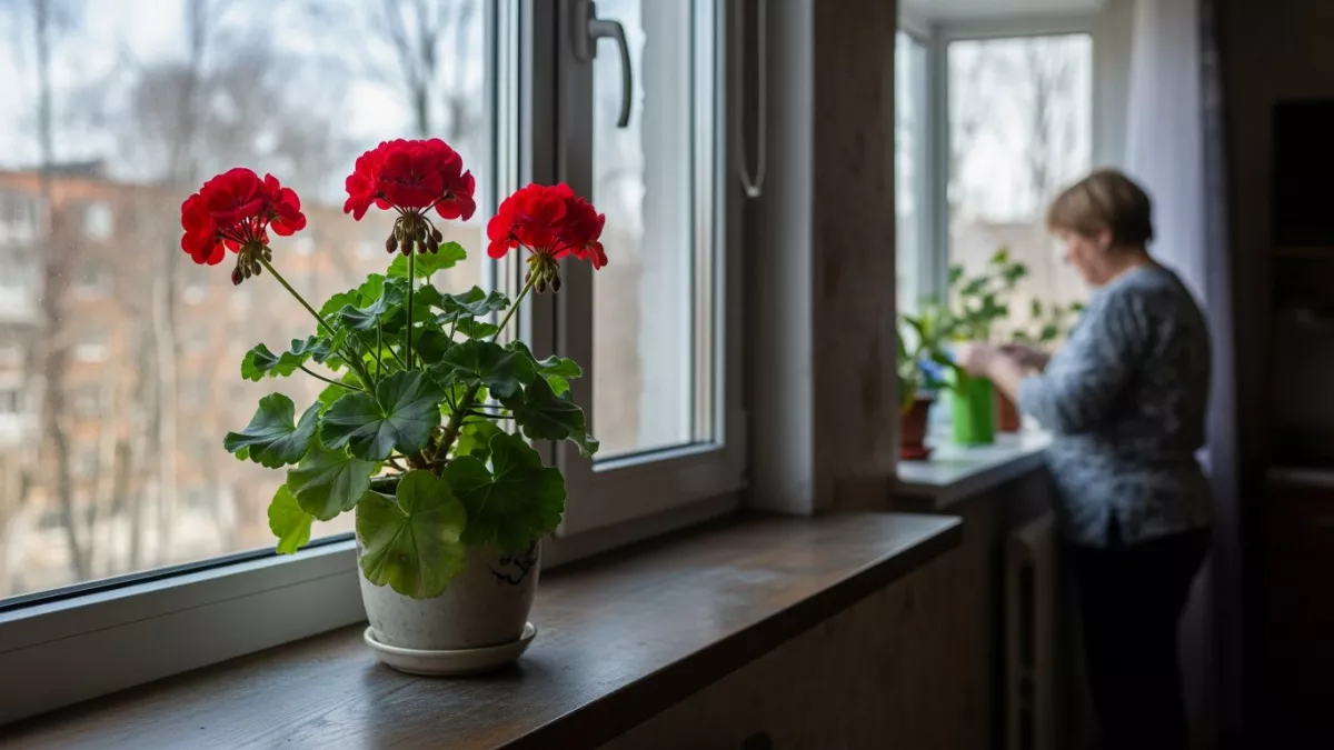 Всего одну крошку в горшок – и герань зацветет даже на молодых черенках 