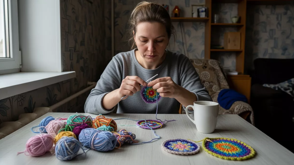 Пакет старой пряжи превратился в целый набор вещей, полезных в быту - это больше не мусор