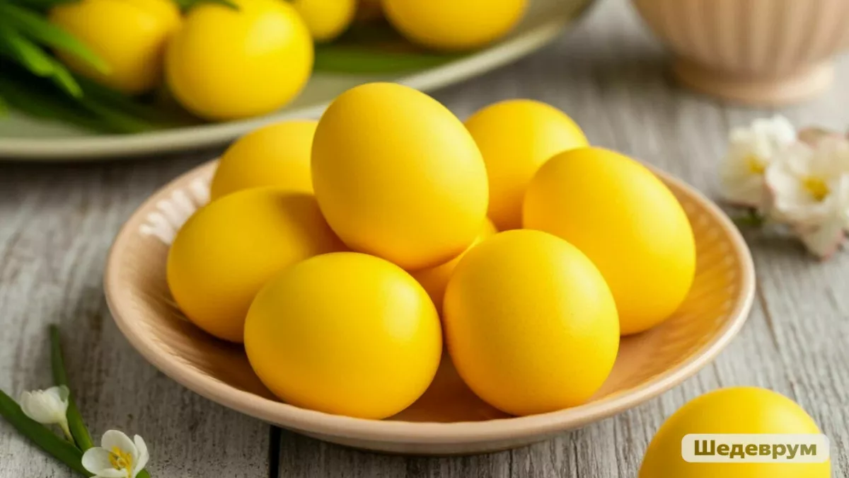 Прощай, скучная луковая шелуха: один простой продукт красит яйца в цвет мимозы, а не в уныло коричневый