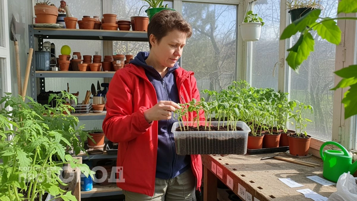 Сажаю томаты по два в стакан и получаю рассаду-богатыря: корни как канаты, стебель как дубок