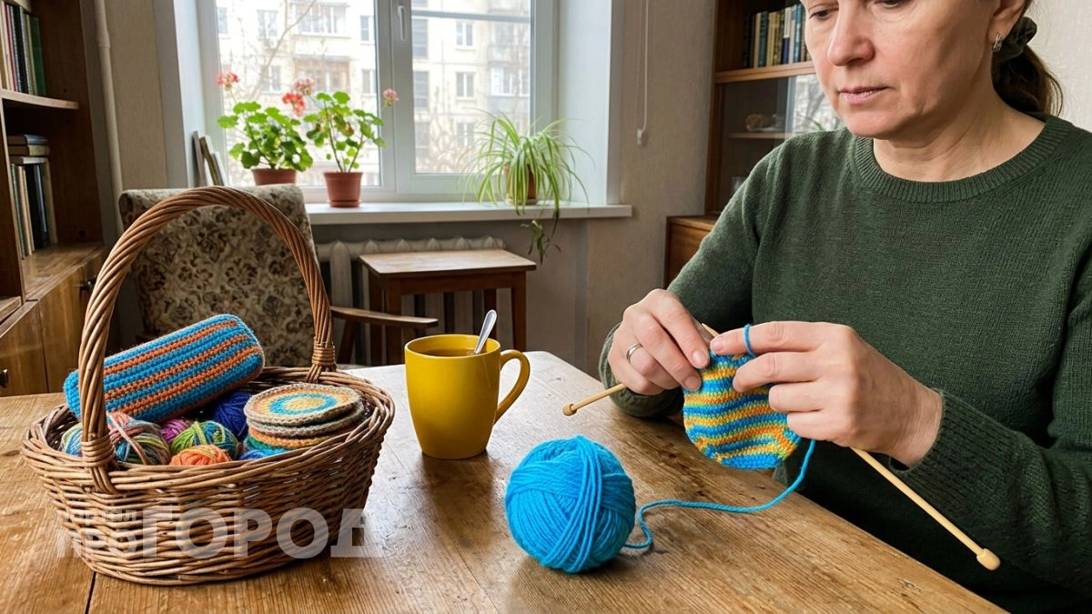 Из каждого остатка пряжи вяжу нужные мелочи для дома и больше не трачусь на хозяйственные товары