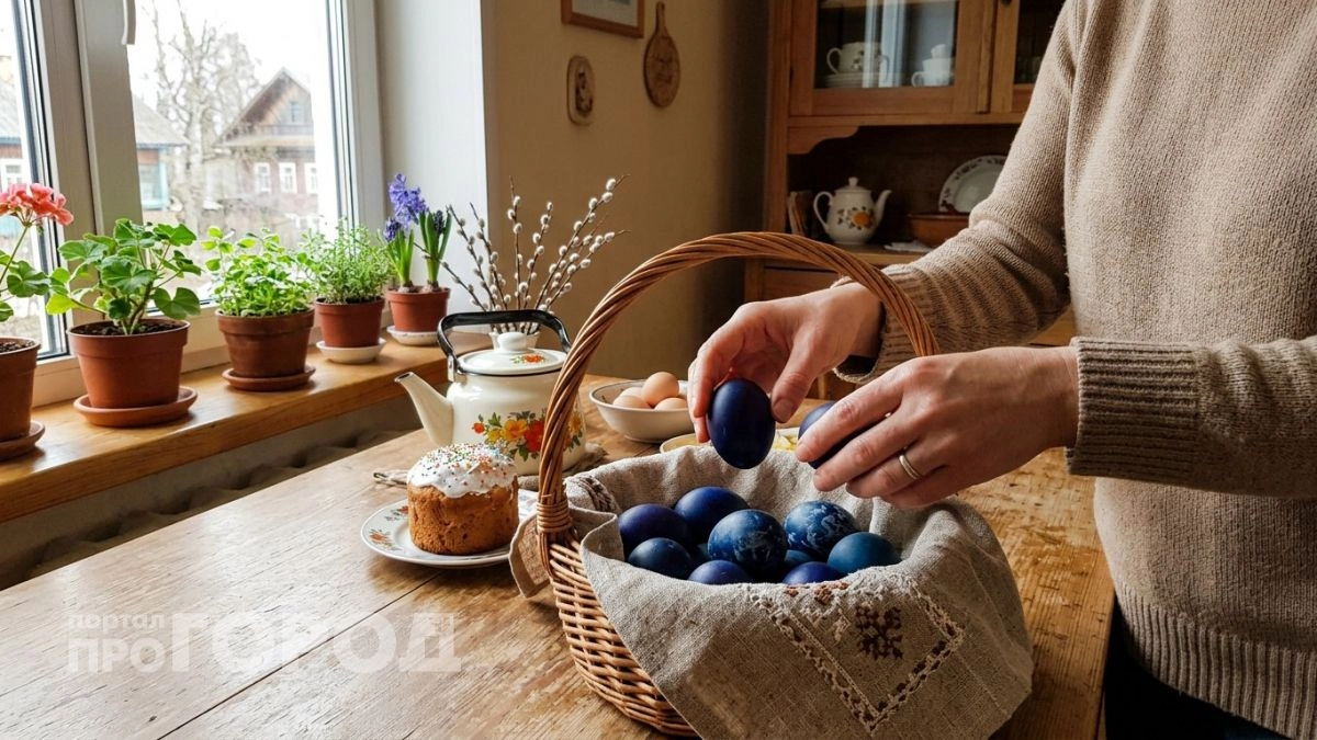 Пасхальные яйца цвета индиго: теперь крашу только так 