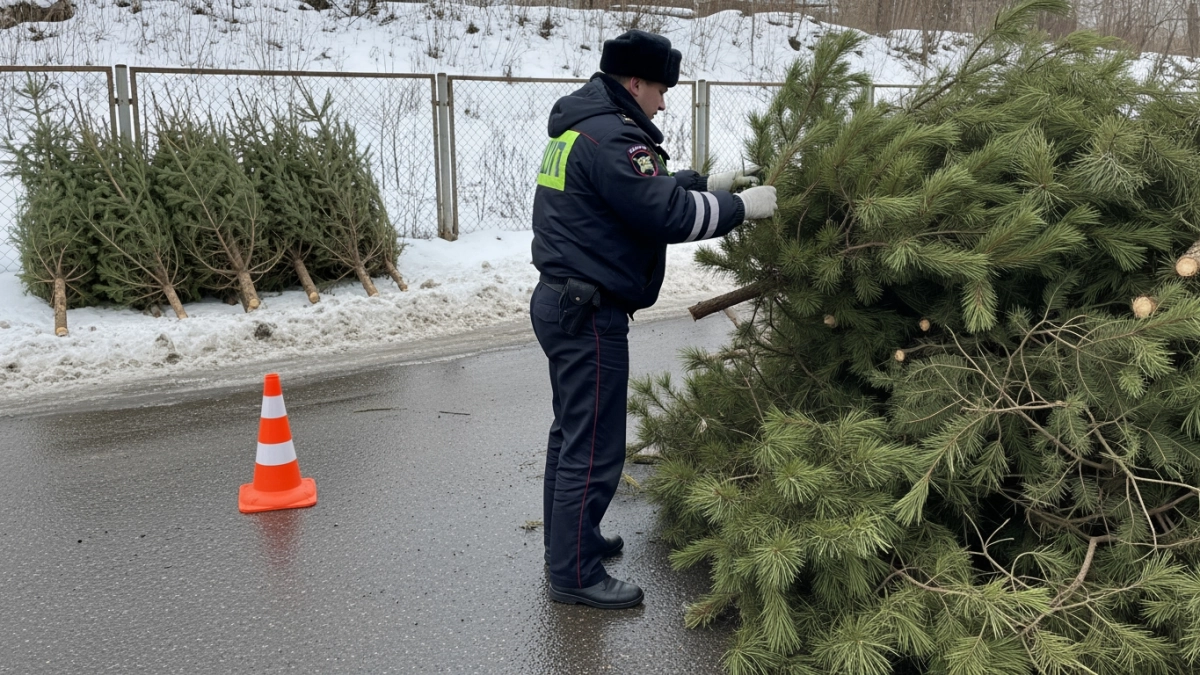 Полиция конфисковала 330 елок на 390 тысяч рублей в Нижнем Новгороде