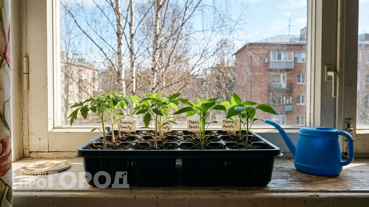 Всего 1 ложка в конце марта – и рассада оживает: крепкие стебли стоят стеной 