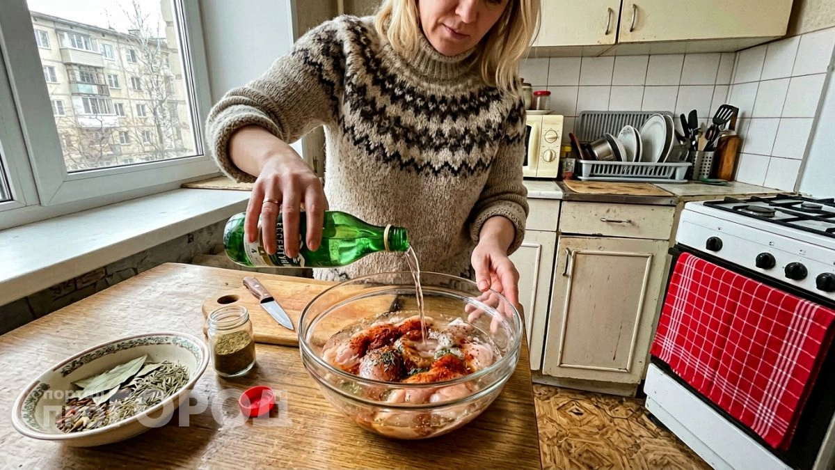 Просто заливаю сухую курицу копеечным кефиром по немецкой хитрости и жесткое мясо начинает таять во рту