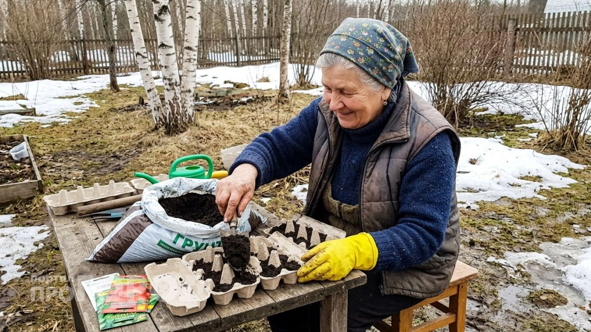 Копила картонные лотки от яиц всю зиму – и весной превратила их в идеальные грядки за копейки