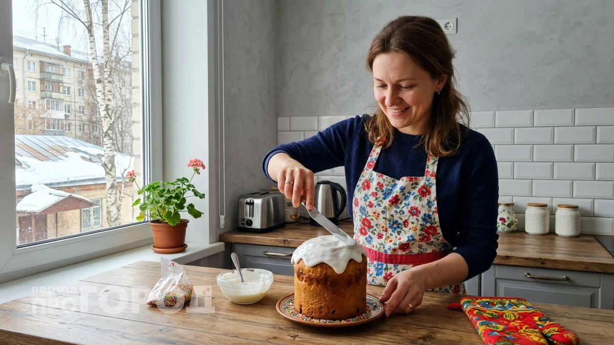 Делаю глазурь для куличей из двух ингредиентов за пять минут — плотная, белоснежная, не крошится и не липнет
