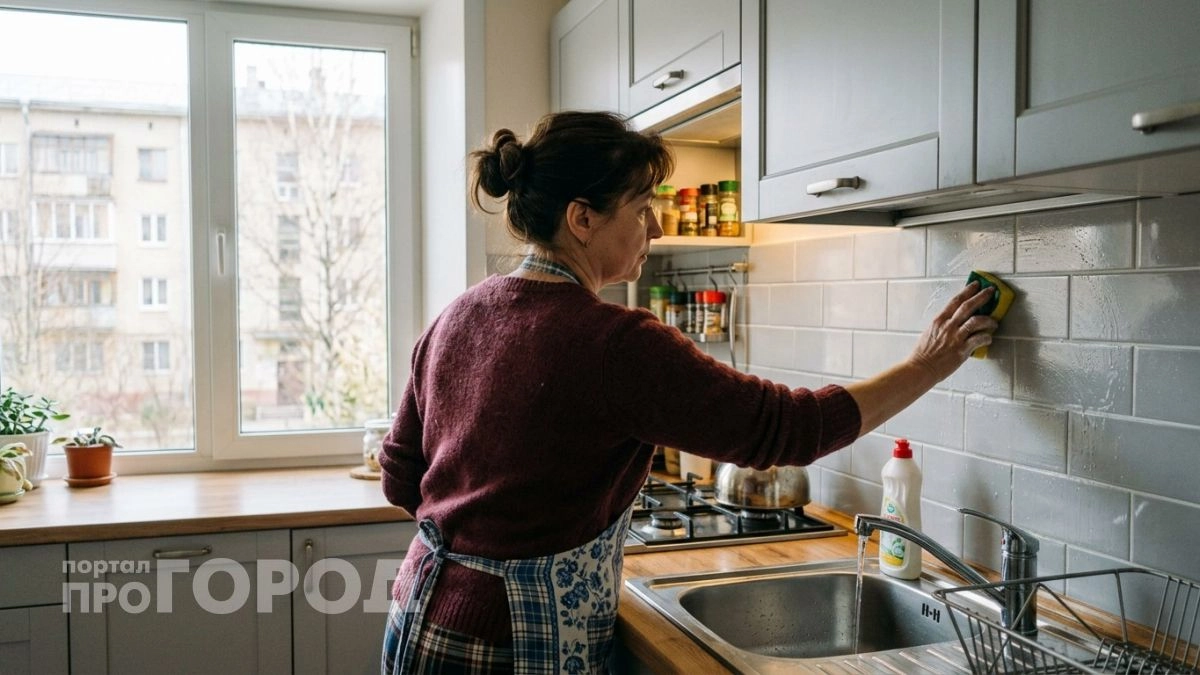 Нанесла хитрую смесь на налёт – и кухонный фартук засиял чистотой за 5 минут: ни жира, ни желтизны даже между швов