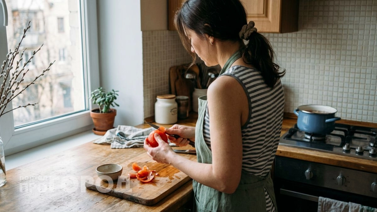 Кожица с помидоров слетает за секунды без всякого кипятка — жалею что не знала этот трюк раньше
