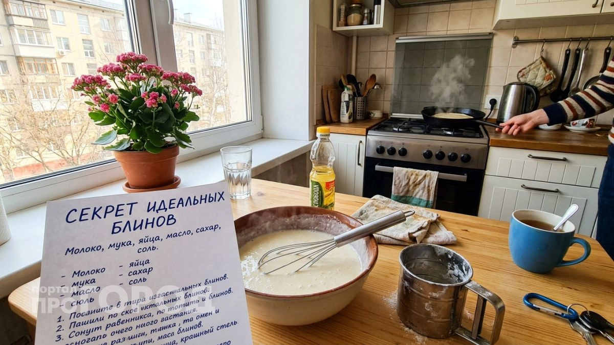 Один приём с тестом от шеф-повара — и мои блины наконец стали тонкими и кружевными без единого разрыва