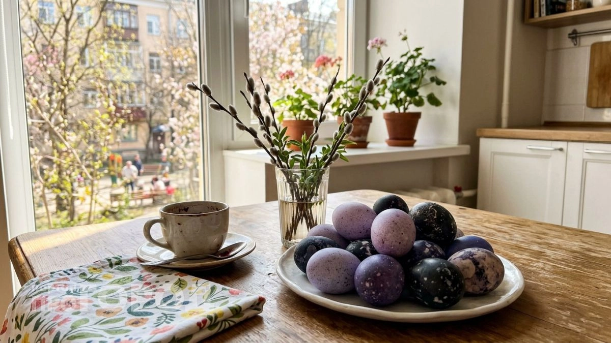 Луковая шелуха больше не тренде: крашу яйца на Пасху с каркаде – от сиреневого до чёрного