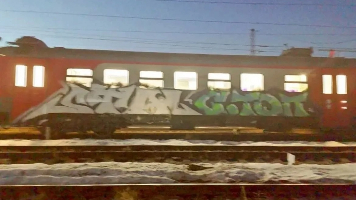 В Нижнем Новгороде задержали подростка за граффити на вагоне поезда