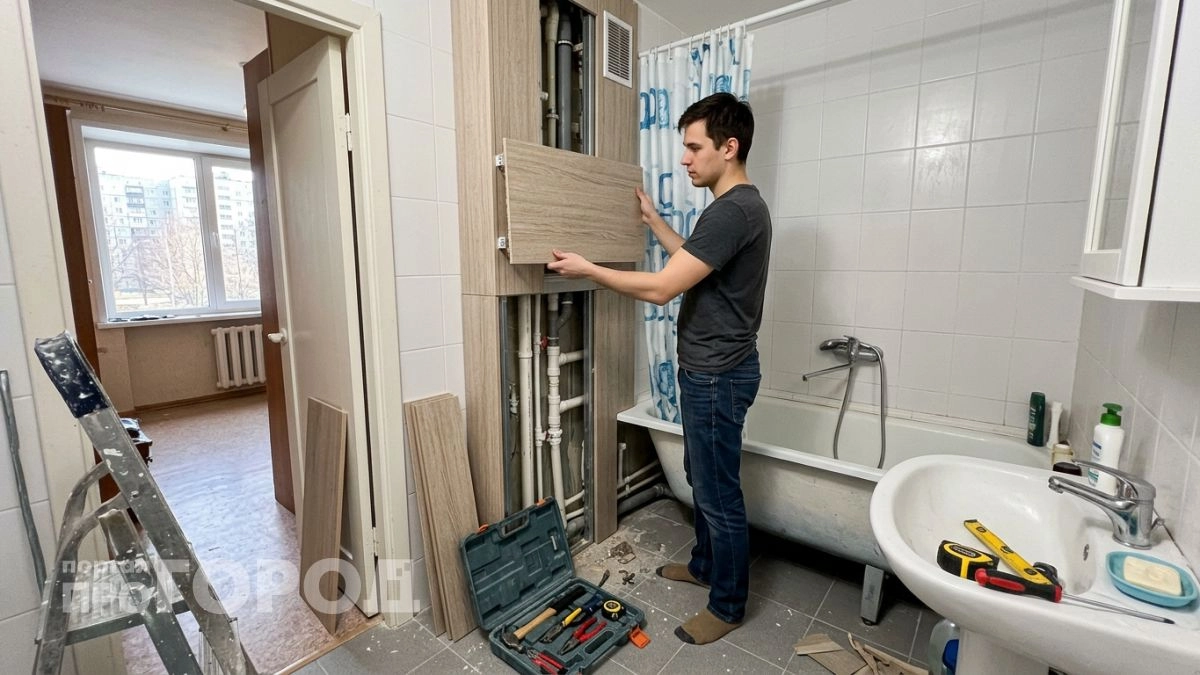 Выкинул гипсокартон на свалку: показываю немецкий метод скрытого монтажа труб с доступом к кранам без коробов