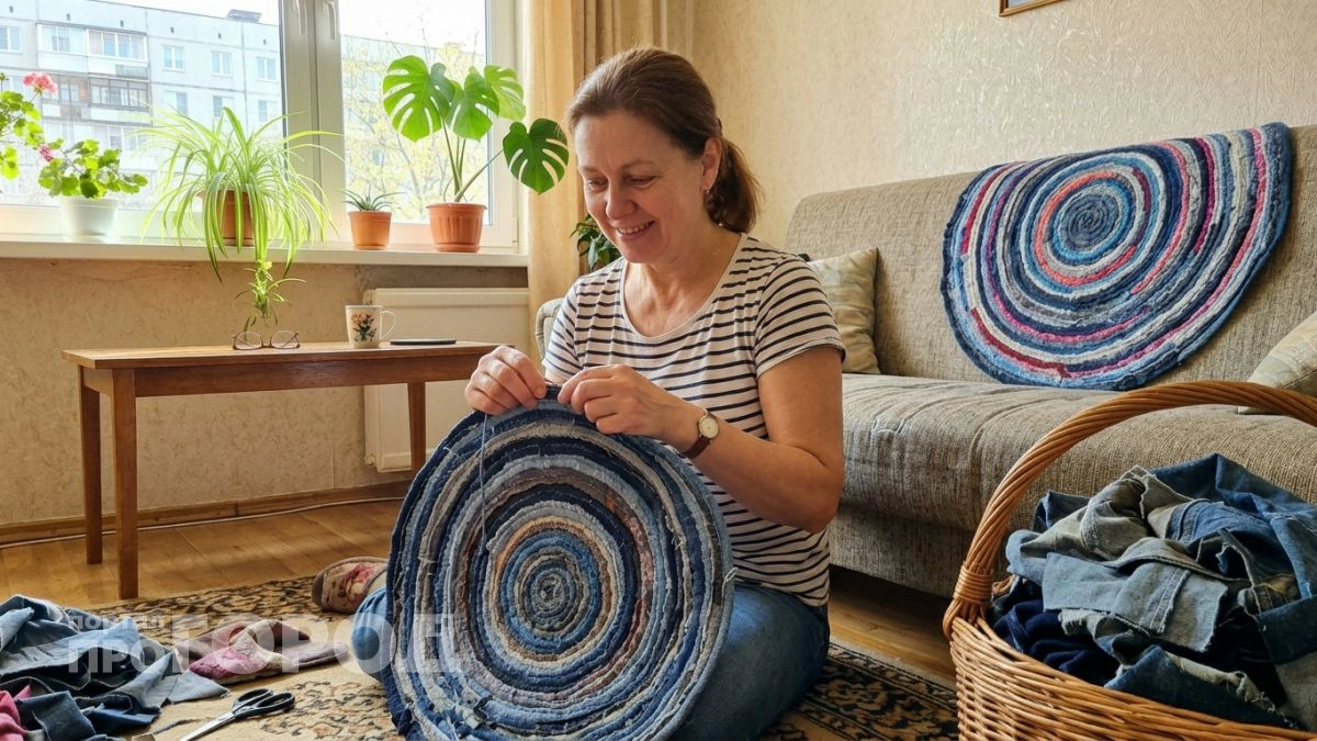 Перестала покупать коврики в магазинах: превращаю ненужные футболки в стильный декор за пару вечеров