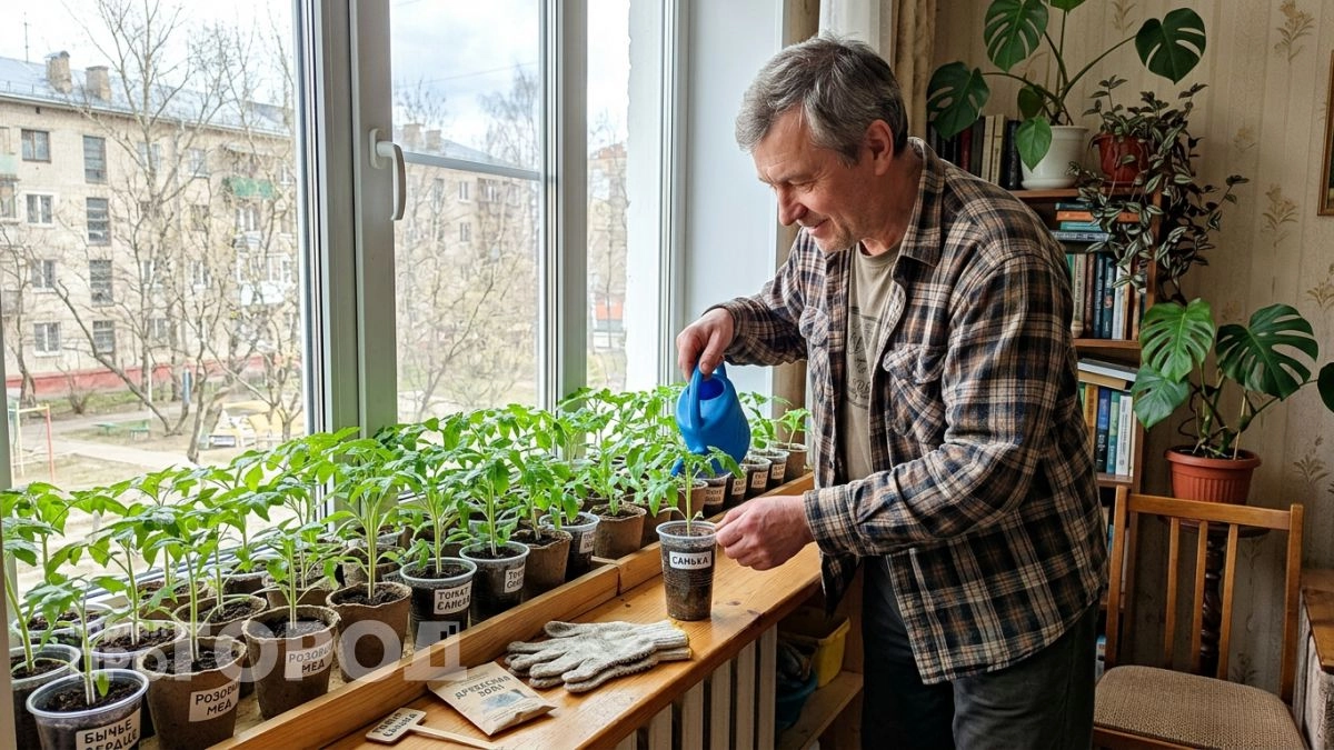 Превращаю дохлую рассаду томатов в мощные кусты за десять дней: мой простой прием для утолщения стеблей