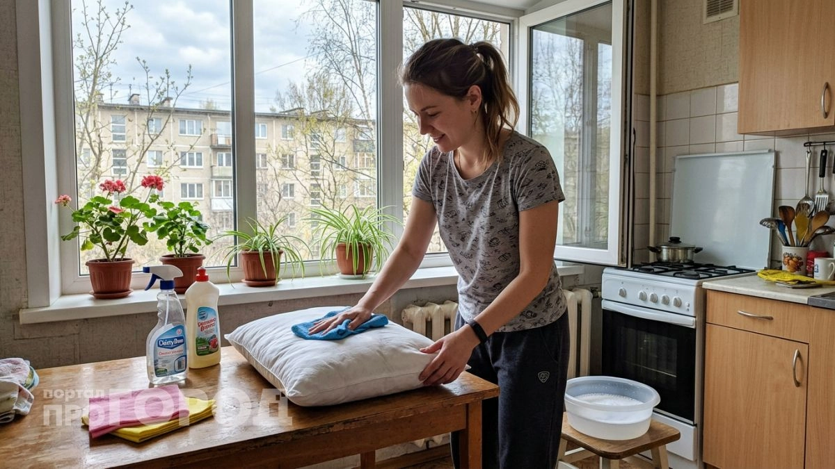 Забудьте про химчистку: этот способ вернет подушкам первозданную чистоту и избавит от въевшегося запаха дома
