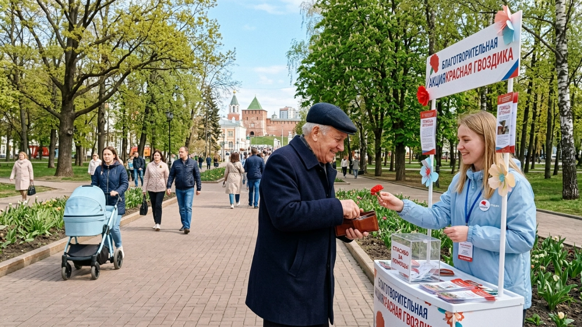 В Нижегородской области стартовала акция «Красная гвоздика» в поддержку ветеранов