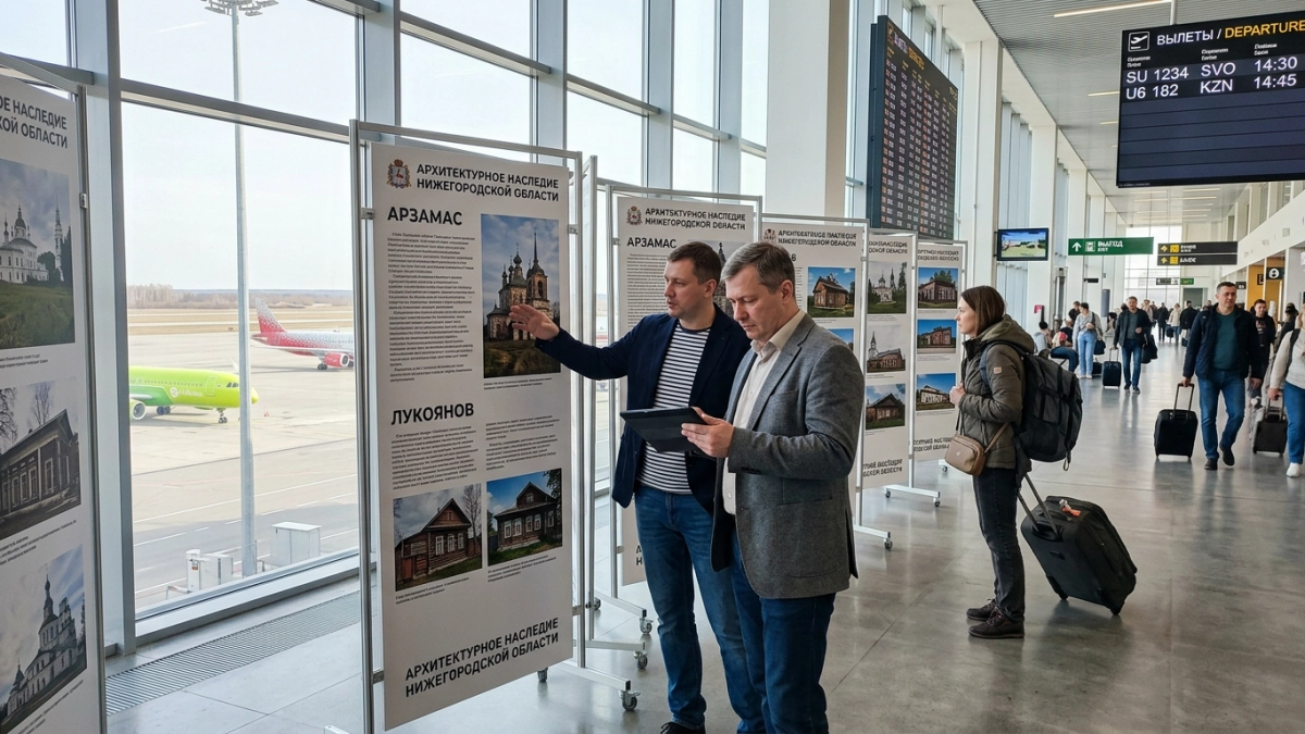 В аэропорту Нижнего Новгорода открылась выставка объектов для инвесторов