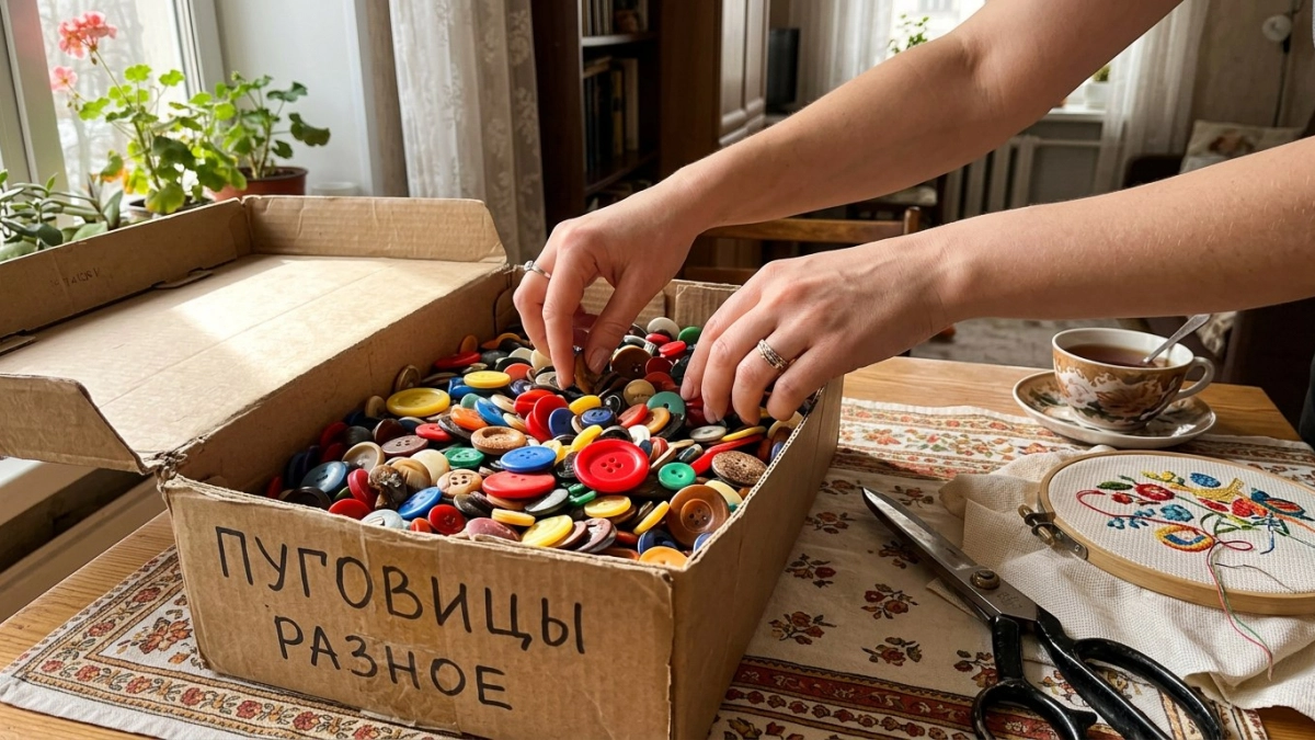 Пуговицы со старых вещей – золотая жила для хозяйки: 5 стильных идей декора для дома