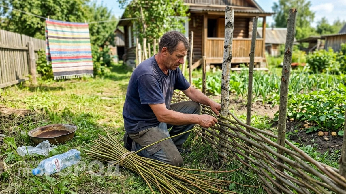 Забудьте про скучный профнастил: плетеный забор своими руками за копейки выглядит дороже кирпичной кладки