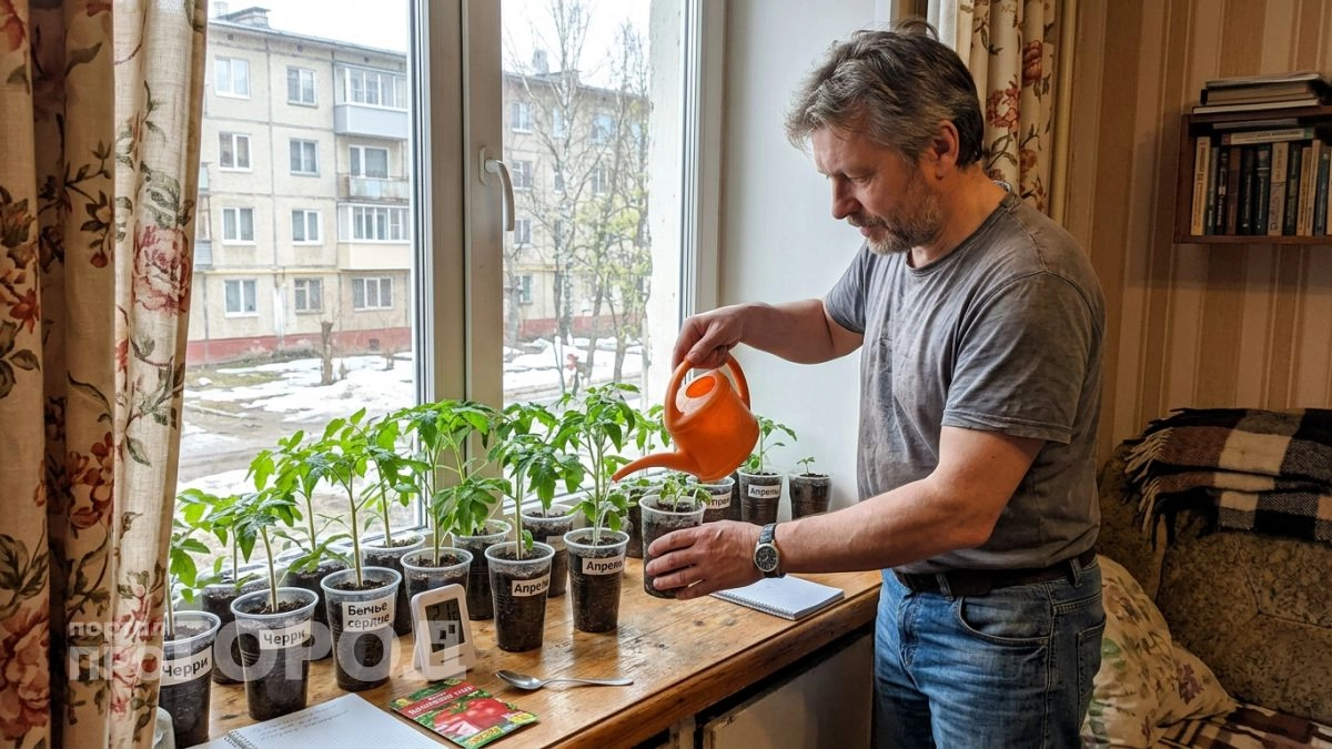 Сменил схему полива рассады по методу фермера: через две недели тонкие стебли стали крепкими как дубки