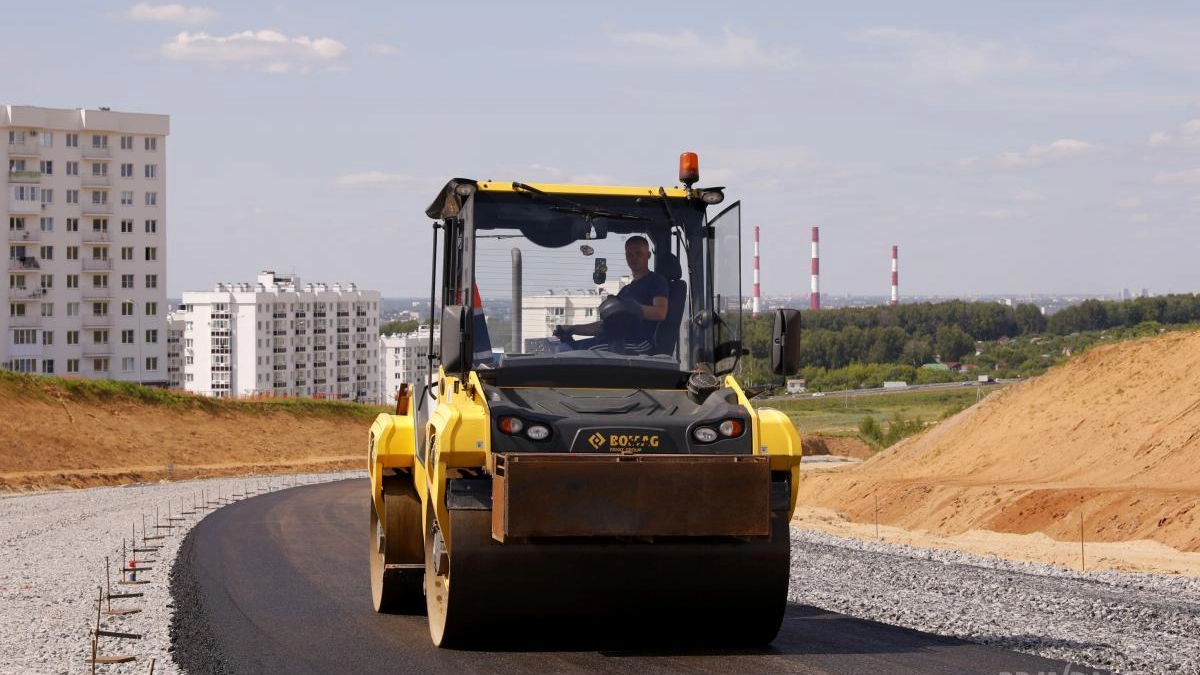 Дублер проспекта Гагарина в Нижнем Новгороде готов наполовину: 7,4 км асфальта уложено