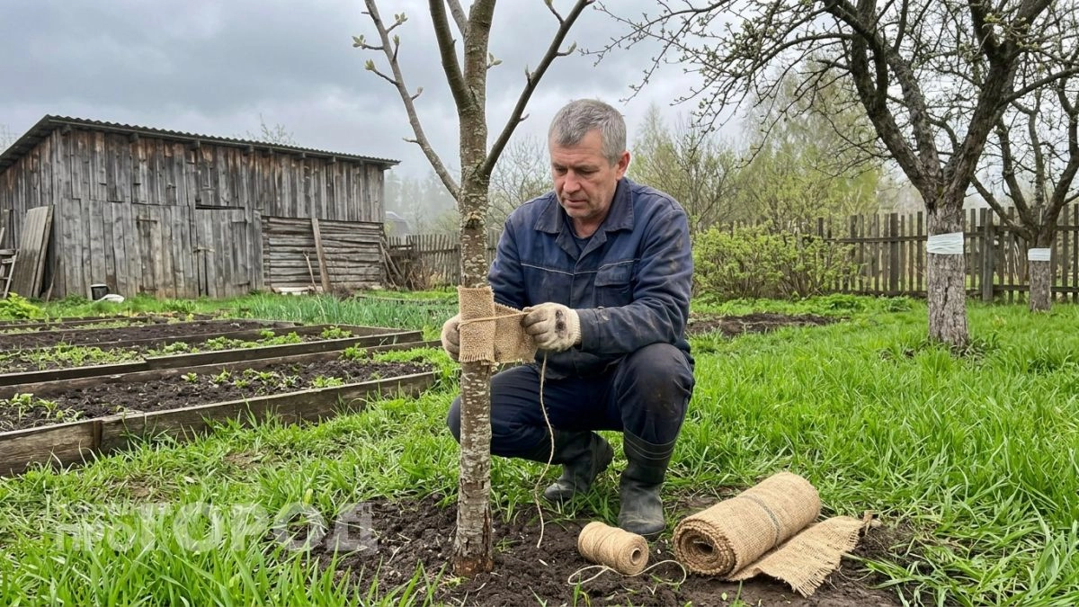 Каждый март креплю на стволы яблонь копеечную ловушку — тля разбегается на подходе и урожай спасён до осени
