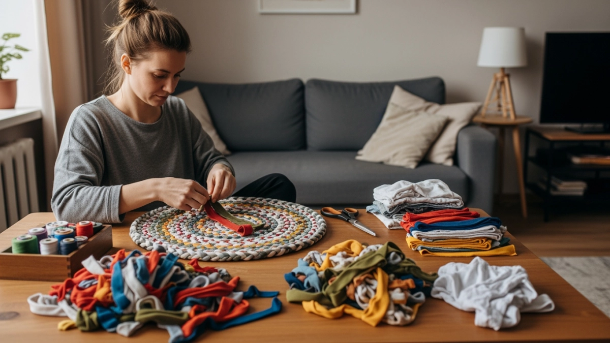 Перешиваю старое постельное в уютный текстиль: подушки, коврики, органайзеры