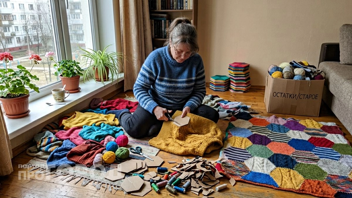 Перестала покупать пледы в магазине: шью из старых свитеров вещи, которые греют лучше покупных десятилетиями