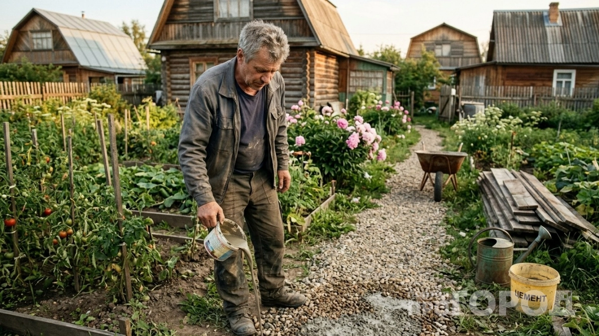 С садовыми дорожками больше не мучаюсь: в апреле заливаю "мыльный бетон" - сухие и чистые даже после дождичка вв четверг