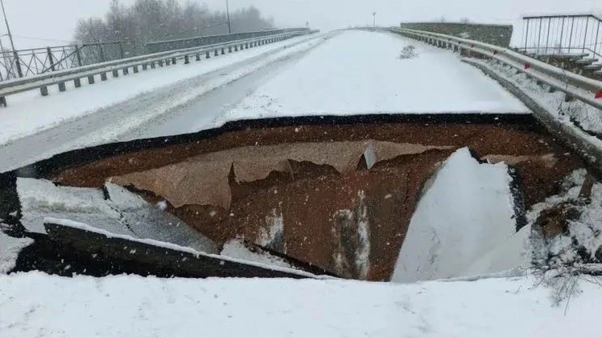 В Вадском районе обвалилась дорога после строительства трассы М-12