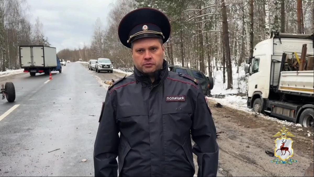 Иномарка вылетела на встречную полосу и столкнулась с фурой в Арзамасе