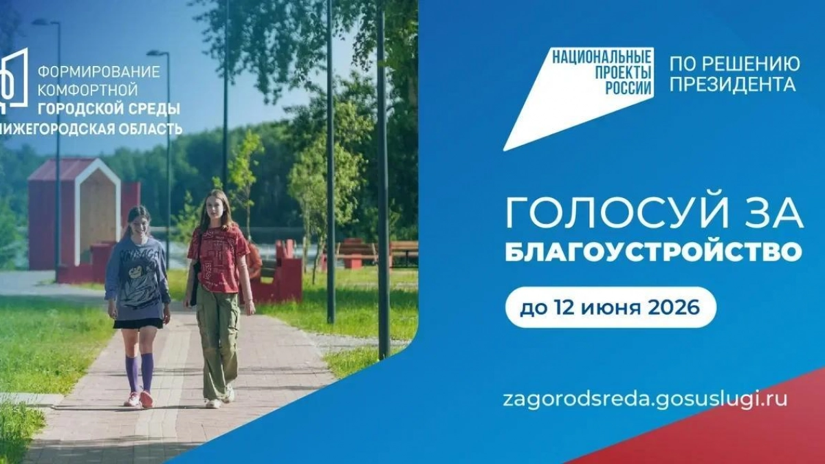 Нижегородцы могут голосовать за благоустройство в любом районе области